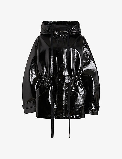 ALLSAINTS: Kelsie Shine oversized-fit hooded jacket