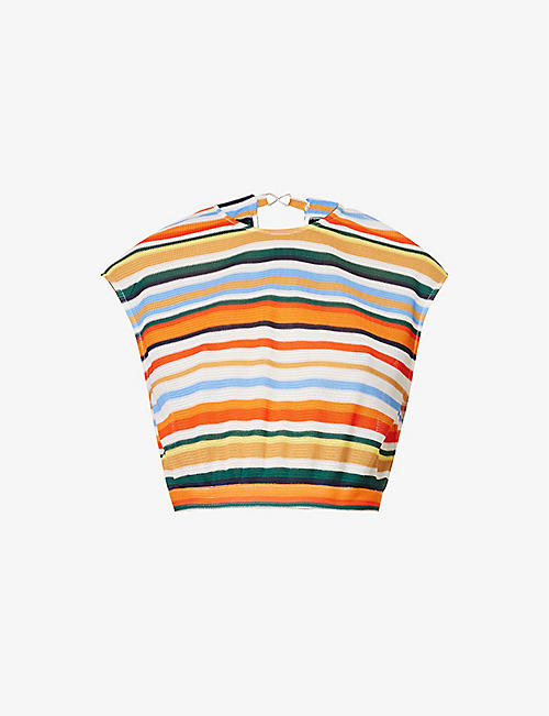 REMAIN BIRGER CHRISTENSEN: Striped relaxed-fit recycled-polyester top