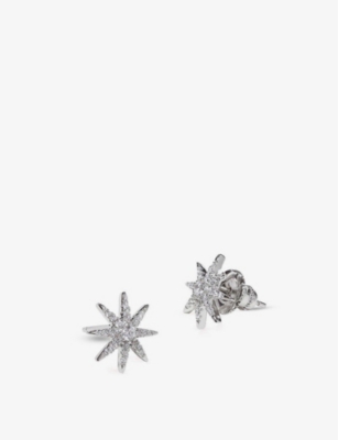 Carat London Vega Crystal-embellished Stud Earrings In Silver