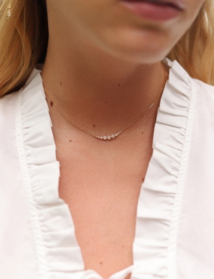 CARAT LONDON: Carissa yellow gold-plated vermeil sterling silver and cubic zirconia necklace