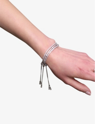 Carat London Womens Silver Quentin Sterling Silver And 2.56ct Cubic Zirconia Bracelet In Silver