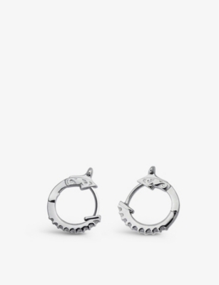 Shop Carat London Womens Silver Baby Sterling Silver And Cubic Zirconia Hoop Earrings
