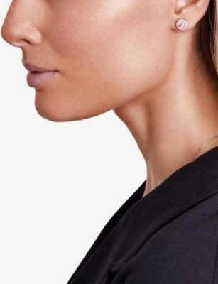 CARAT LONDON: Gwyn round sterling-silver and cubic zirconia stud earrings