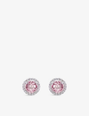 CARAT LONDON: Gwyn round sterling-silver and cubic zirconia stud earrings