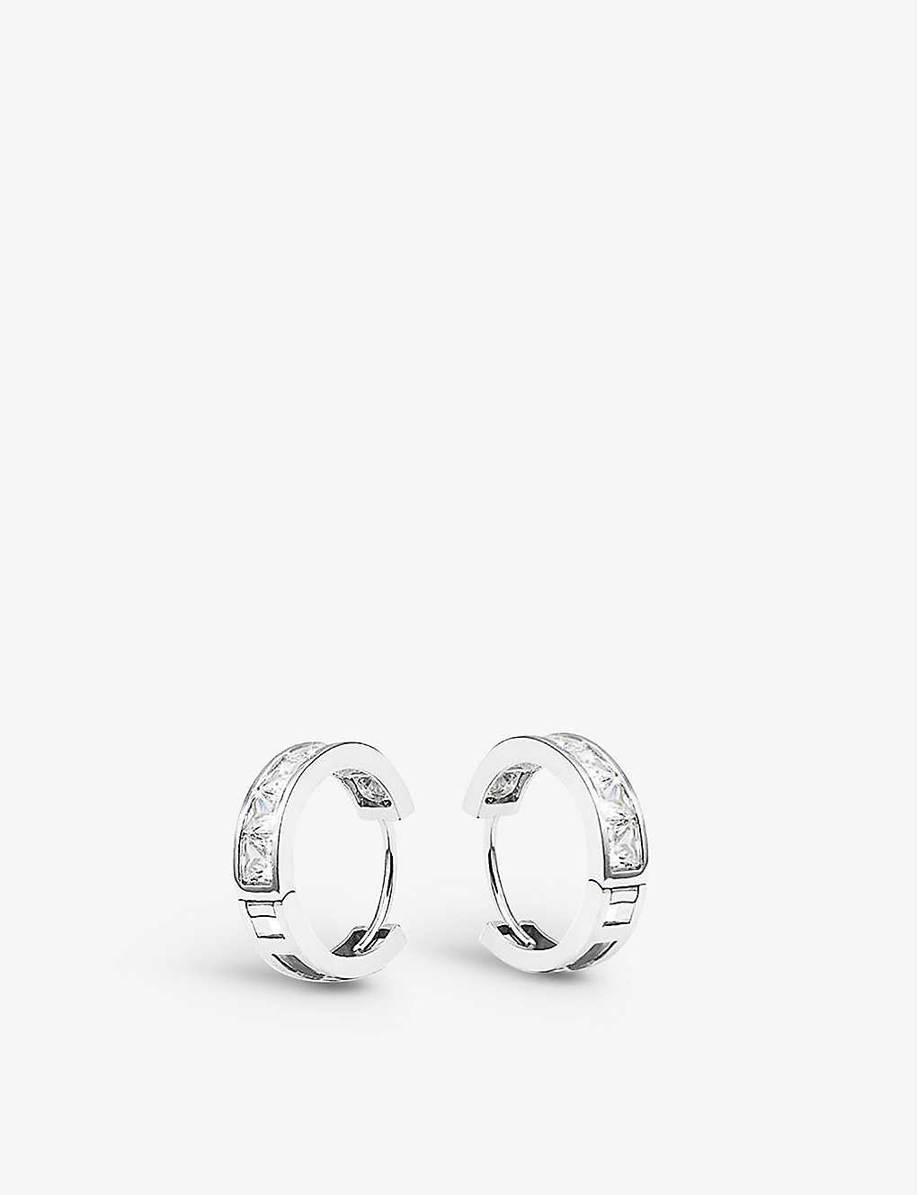 Carat London Waverly Hoop Earrings In Silver
