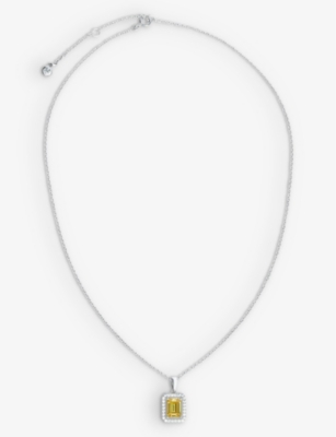 Shop Carat London Women's Silver Eton Sterling-silver And Cubic Zirconia Pendant Necklace