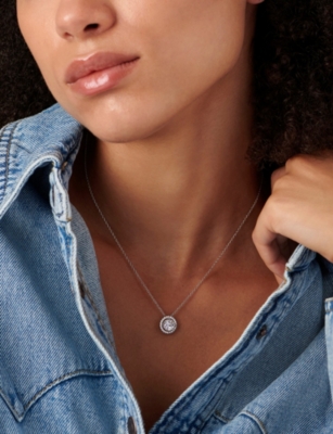 CARAT LONDON: Gwen sterling-silver and cubic zirconia necklace
