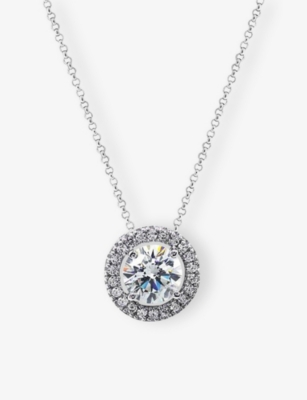 CARAT LONDON: Gwen sterling-silver and cubic zirconia necklace