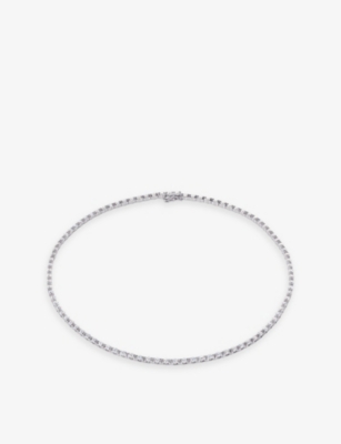 Carat London Womens Silver Coralie Sterling Silver And Cubic Zirconia Necklace