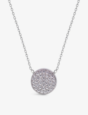 CARAT LONDON: Gala two-way sterling silver and cubic zirconia necklace