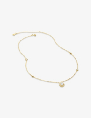 Carat London Womens Gold Emile Pear-shaped Yellow Gold-plated Vermeil Sterling Silver And 0.75ct Eq  In Gold