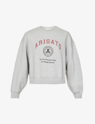 Axel Arigato Arigato University Crew Neck Sweatshirt In Grey Melange