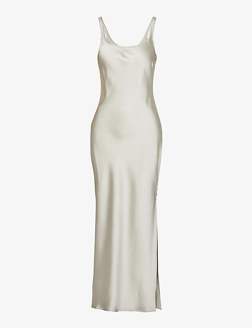 SAMSOE SAMSOE: Sunna scoop-neck recycled polyester-blend midi dress