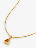 EDGE OF EMBER: November Birthstone 18ct yellow-gold plated sterling-silver and citrine necklace