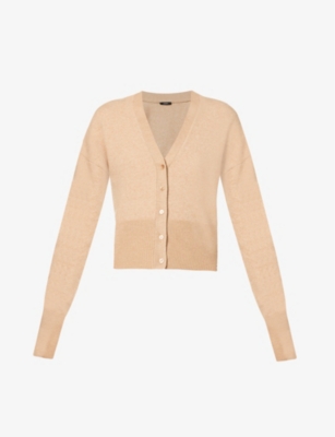 Joseph Tan Y-neck Cardigan In Light Camel