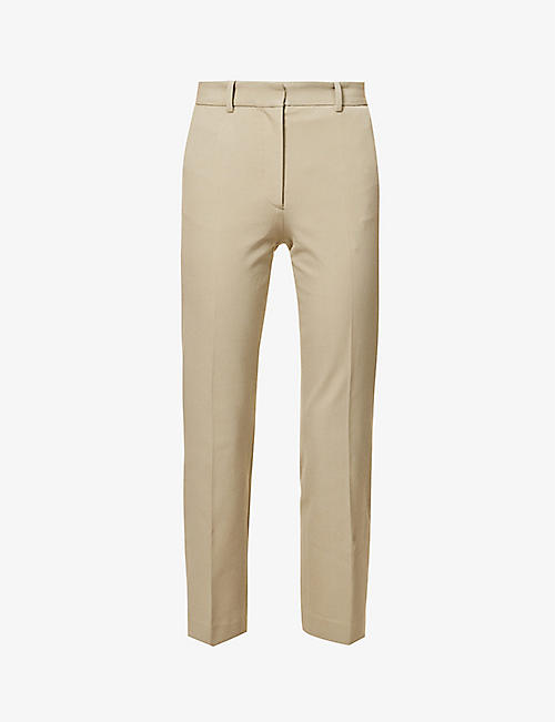 JOSEPH: Coleman slim-fit mid-rise stretch-woven trousers