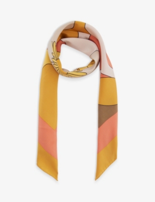 SAINT LAURENT Floral print square silk scarf