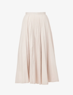 JOSEPH - Siddons pleated mid-rise linen-blend maxi skirt | Selfridges.com