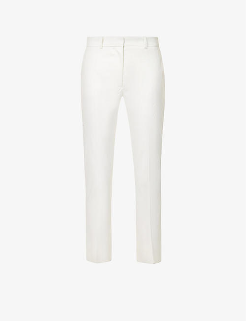 JOSEPH: Bing Court straight-leg mid-rise cotton-blend trousers