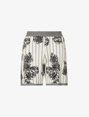 Joseph Jacquard-knit Shorts In Black Combo