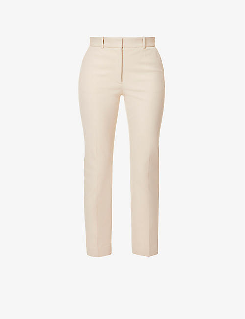 JOSEPH: Coleman straight-leg cropped stretch-woven trousers