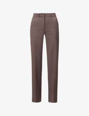 JOSEPH Morissey wide-leg mid-rise stretch-wool trousers