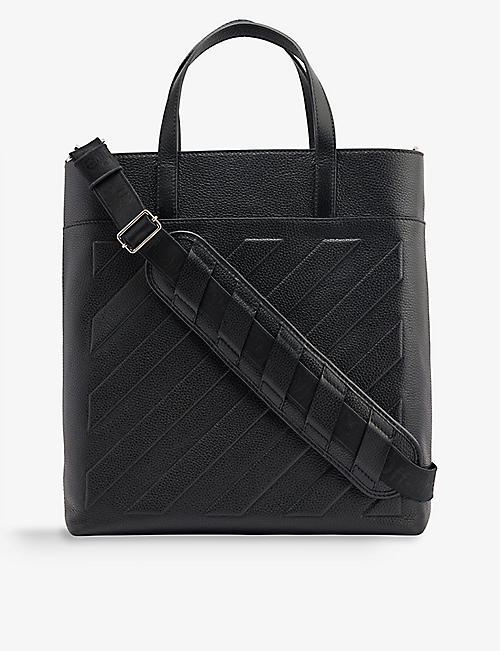 OFF-WHITE C/O VIRGIL ABLOH: Binder leather tote bag