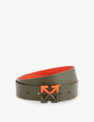 Off-White c/o Virgil Abloh Arrow Buckle Leather Belt in Blue for Men