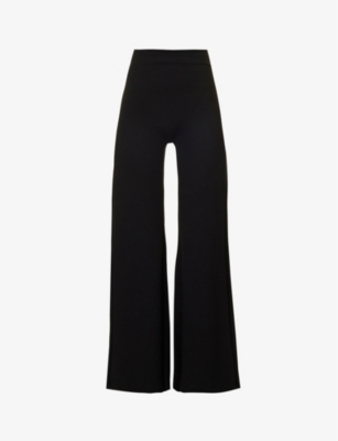 Leset Lori Stretch-jersey Wide-leg Pants In Black