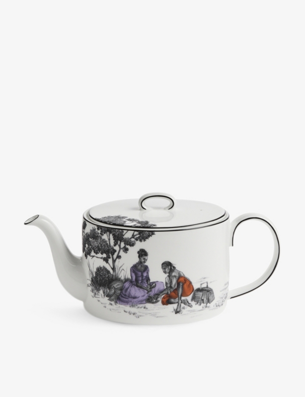 Sheila Bridges Harlem Toile De Jouy Picnic bone china teapot 100ml
