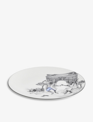 Wedgwood Sheila Bridges Harlem Toile De Jouy Bone China Serving Plate 30cm
