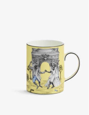 Wedgwood Sheila Bridges Harlem Toile De Jouy Dancing Bone China Mug 350ml