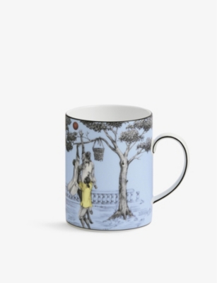 Wedgwood Sheila Bridges Harlem Toile De Jouy Basketball Bone China Mug 10.1cm