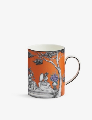 WEDGWOOD: Sheila Bridges Harlem Toile De Jouy Dancing bone china mug 350ml