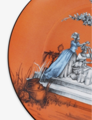 WEDGWOOD: Sheila Bridges Harlem Toile de Jouy Vanity bone china accent plate 20cm