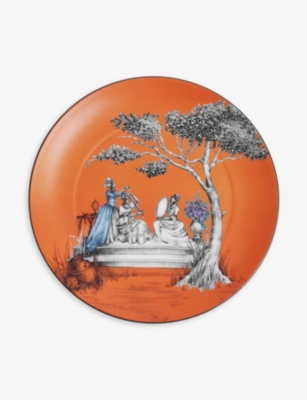 WEDGWOOD: Sheila Bridges Harlem Toile de Jouy Vanity bone china accent plate 20cm