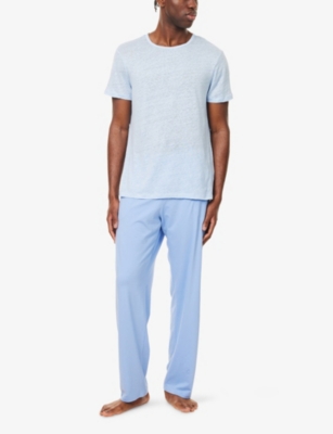 DEREK ROSE: Jordan crewneck linen T-shirt