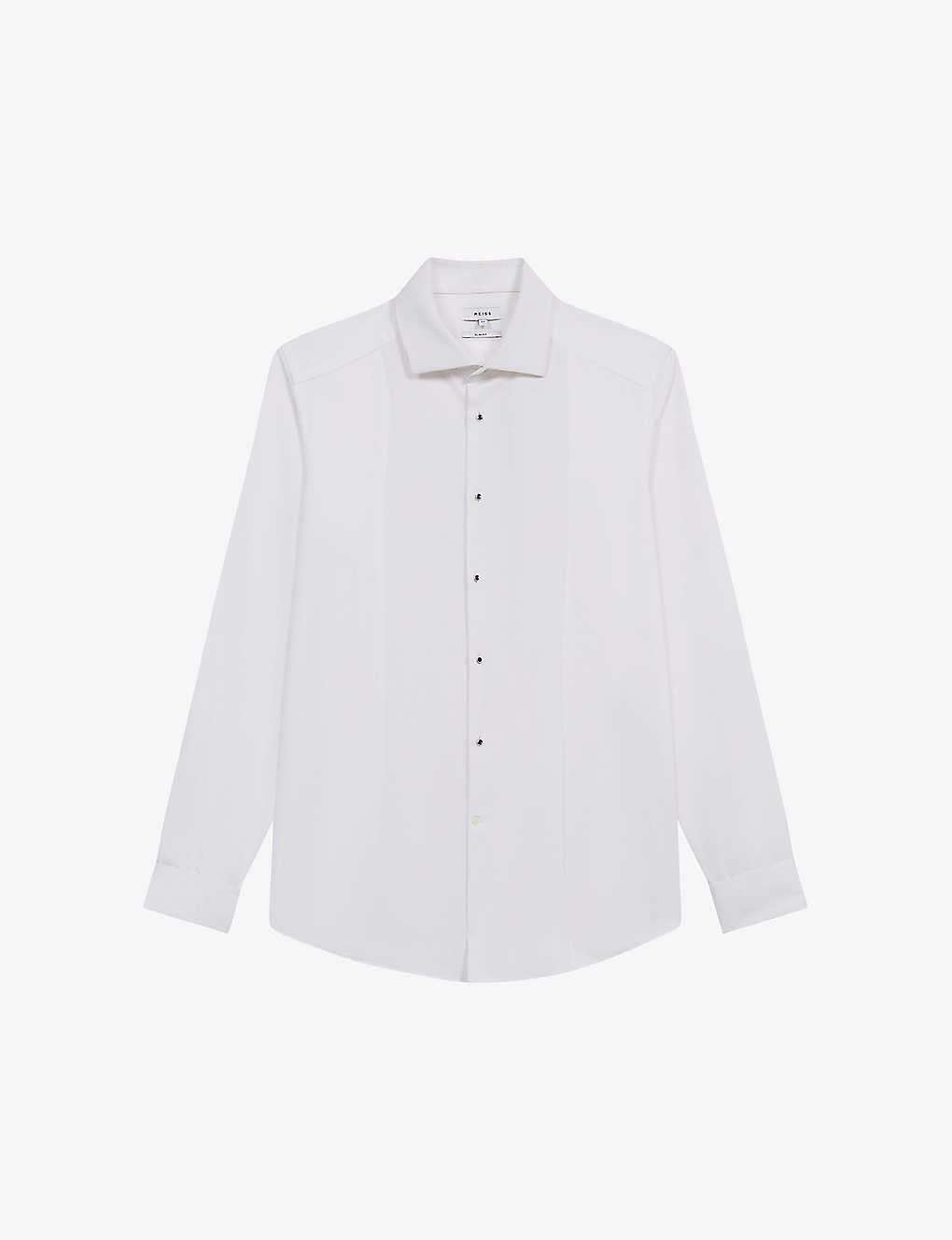 Reiss Mens White Marcel Slim-fit Cotton Shirt