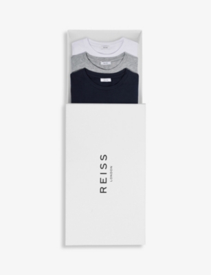 REISS: Bless crewneck cotton-jersey T-shirt pack of three