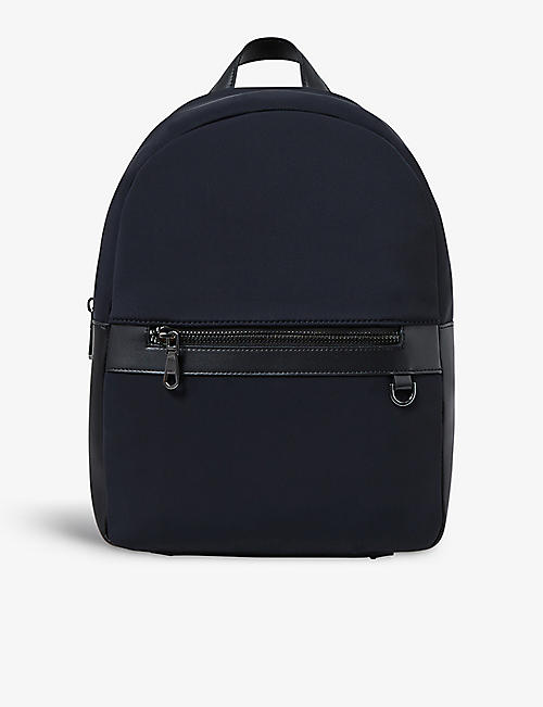 REISS: Drew top-handle nylon backpack
