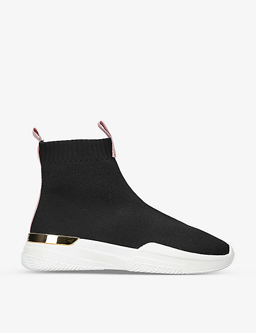 MALLET: Sock runner stretch-woven high-top trainers 6-10 years