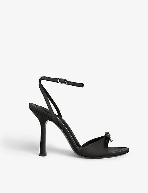 ALEXANDER WANG: Dahlia bow satin heeled sandals