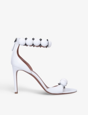 AZZEDINE ALAIA: Bombe 90 leather heeled sandals