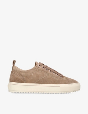 REPRESENT: Alpha suede low-top trainers