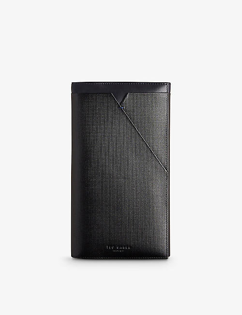 TED BAKER: Logo-embossed textured leather wallet