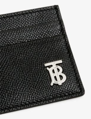 Burberry logo-plaque Grainy-leather Wallet - Black