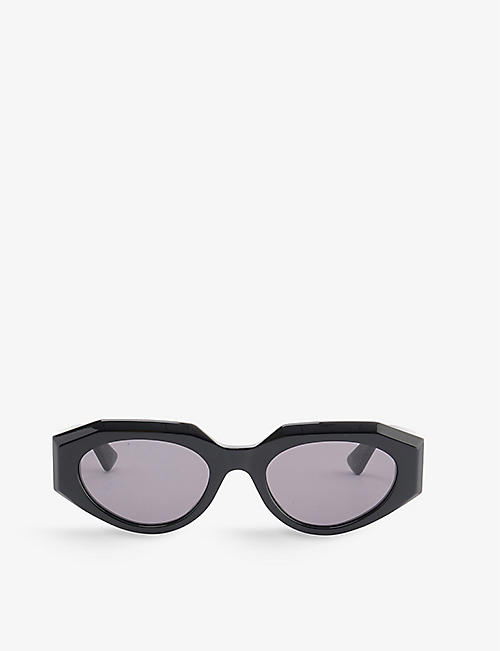 BOTTEGA VENETA: BV1031S faceted cat-eye acetate sunglasses
