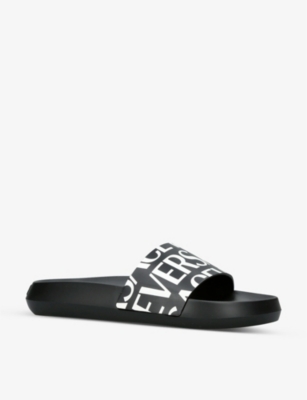 VERSACE Logo-print rubber sliders