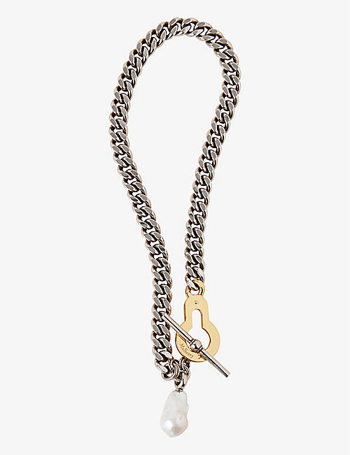 MULBERRY: Amberley silver-plated brass necklace