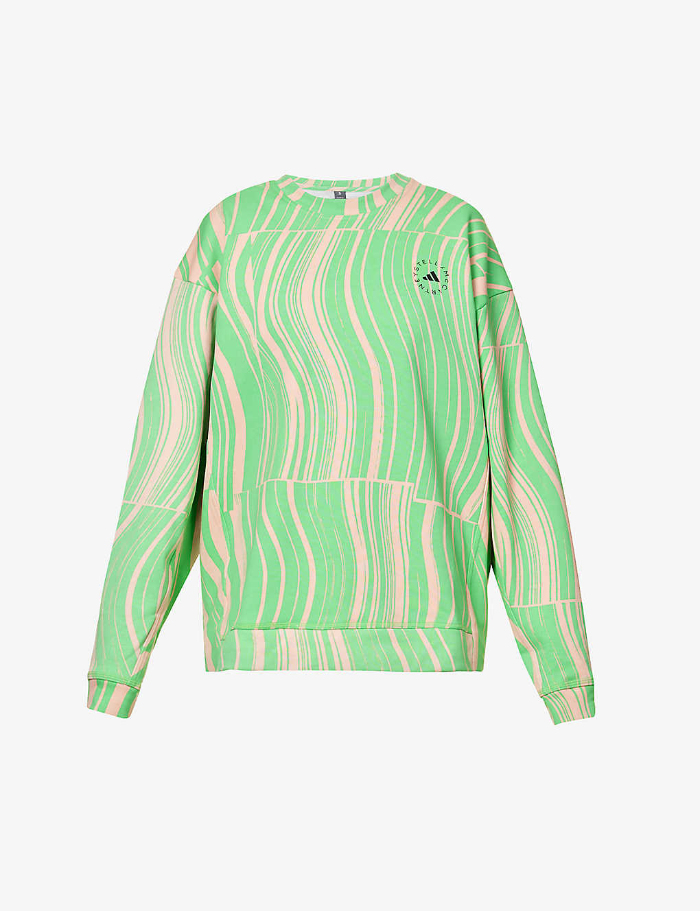 Adidas By Stella Mccartney True Casuals Sweatshirt In Scream Grn/blush Pink
